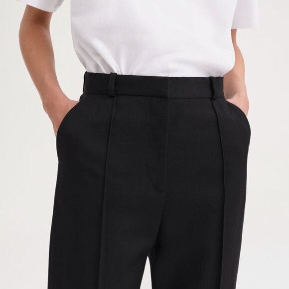TOTEME Sewn pleat wool trousers Black Size 36 - LIKE NEW - Picture 6 of 11